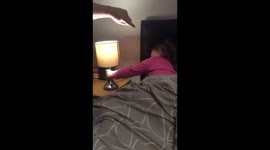 Experimenting with a touch sensitive lamp through the body