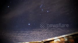 Timelapse of Geminid Meteor Shower. December 14