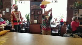 Watch this boy toss pizza dough like a pro