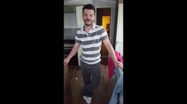 Forfeit - pie in the face for being beaten in daring at coasteering (it's frickin' terrifying!)