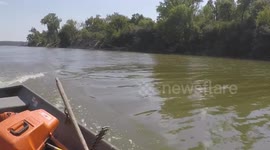 Fish jumps in Boat - Angle #1