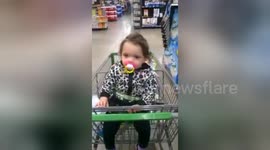 Newsflare Edit - Toy pig scares baby