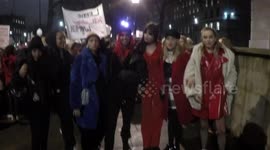 Fashion Models Daisy Lowe, Adwoa Aboah, Suki Waterhouse at the #FreePeriods protest
