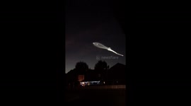 Space X Rocket Launch over Pacific Ocean