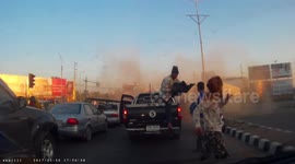 Dash cam captures out-of-control truck crash