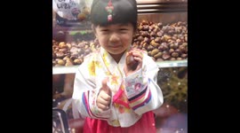 My daughter wears Korean clothes