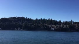 A shot from a ferry going to Bainbridge Island in seattle