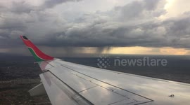 Tropical storm from airplane