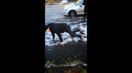 Slip and slide ice day