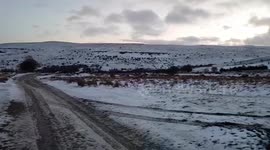 Brecon Beacons blanketed in snow as big freeze hits UK