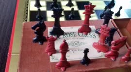 The Rose chess set made from lead