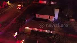 Firefighters still try to put out smoldering house