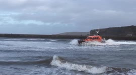 RNLI Shannon Class Lifeboat in Whitehaven Harbour