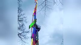 Newsflare Edit - Insane ride at winter wonderland New Year’s Eve