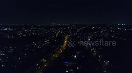 Guy gets ridiculously excited over a firework filmed with a drone