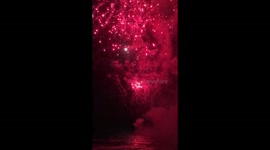 Terrigal Fireworks Barge Explodes on New Years Eve 2017/2018!