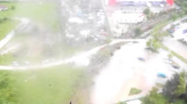 Flood disasters from helicopter