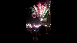 Fireworks in Novi Sad city (Serbia), New Year Eve