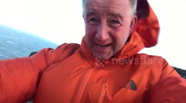 Man films 'storm selfie' video as 80mph gusts hit Wales