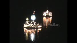 ornamental raft and bamboo cannon