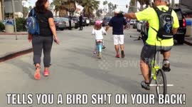 PRANK - Bird pulled a Prank on this Girl