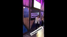 Cheeky DJ slips Prince Harry his business card in a bid to land the DJ gig of the year!