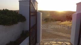 Drone crash with door, still working on ground