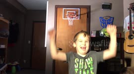 5-year-old's adorable attempt to make a trick-shot video