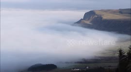 Stunning Fog Time Lapse From N, Ireland Coast