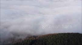 Spectacular Sea Fog Inversion Time Lapse
