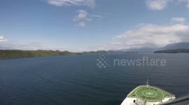 Icy Straight Alaska - Time Lapse 4K Full Trip & Sunset on Cruise