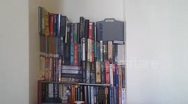 Usin alcoves as a book or dvd rack