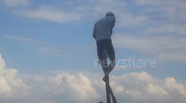 Tour de France 2014 Stage 2 Cote de Jenkin Rd Sheffield - Lamppost view