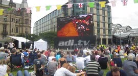 Tour de France 2014 Stage 2: Spectators at Sheffield City Centre 