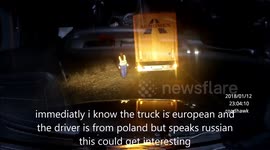 helping hgv driver after blowout