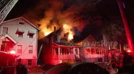 3 Houses Damaged by 2 Alarm Fire (New Haven, CT) 1/14/18