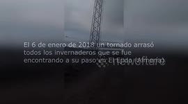 Damage caused by a tornado in greenhouses (Almería/Spain)