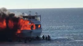 Passengers leap from deadly blaze on board US casino shuttle boat