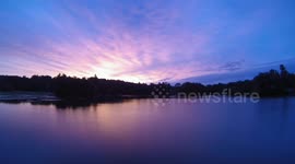 5 minute sunrise over lake with sound