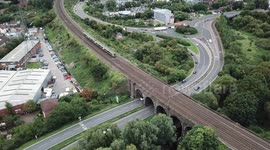 Drone Watford Trains Railtracks Rooftop