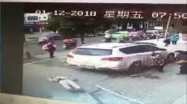 Glass window drops from fourth floor hits woman