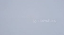 Rich pops out between my legs skiing at Whitecap