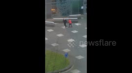 Newsflare Edit - Storm in Amsterdam make it hard to walk