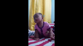 The sleepy baby was almost knocked against the wall