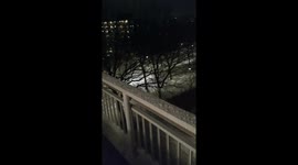 Hail in Amsterdam makes all white instantly