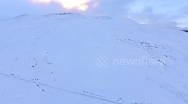 Winter Mountain Ascent