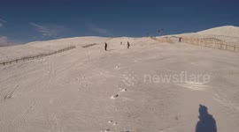Skiing Glenshee in Scotland.