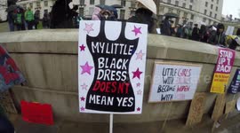 Hundreds gather in pouring rain for 