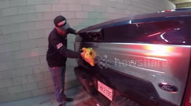 Time-lapse of installation of epic tailgate decal on pick-up truck