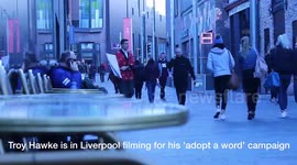 This is the moment an alleged would-be thief was apprehended by a comedian - after he sprinted into the middle of a hidden camera stand up show